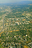 Aerial view of Silicon valley