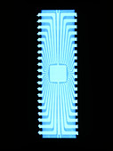 X-ray of a silicon chip from a teletext board