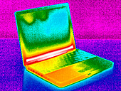 Laptop computer,thermogram