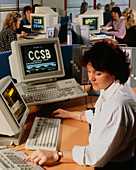 computers in telesales office