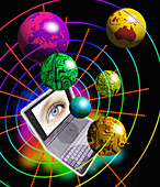 Conceptual image world communication by computer