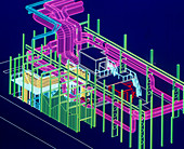 CAD display of ventilation for underground site