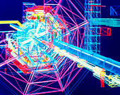 Computer artwork of ATLAS detector at CERN