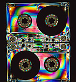 Stress patterns in plastic tape cassette