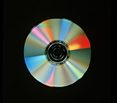 Compact disc with light interference patterns
