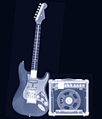 Electric guitar and amp X-ray