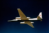 Ozone hole research: NASA ER-2 aircraft in flight