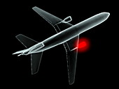 Aeroplane,simulated X-ray artwork