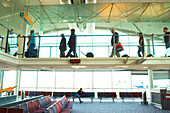 Travellers at an airport