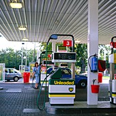 Unleaded petrol tank at service station