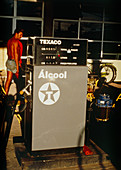 Texaco alcohol fuel on sale in garage at Brazil