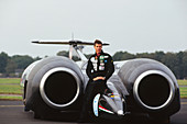 Andy Green with Thrust SSC