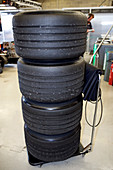 Used Formula One car tyres