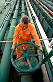 Oil tanker worker