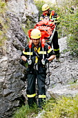 Mountain rescue workers