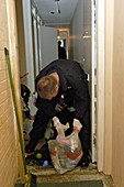 Police searching a flat