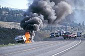 Car in flames