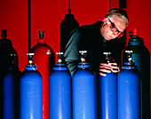 Metal cylinders of carbon dioxide