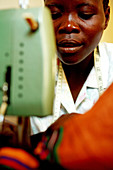 Using a sewing machine,Uganda