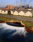 Cooling water from steelworks at Aviles,Spain