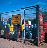 Recycling point for domestic butane gas cylinders