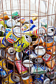 Drinks cans collection bin