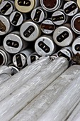 Fluorescent light tubes for recycling