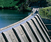 Dam of the Clywedog reservoir