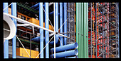 Pompidou Centre,a steel-frame building in Paris
