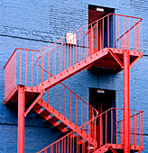 Fire escape staircase