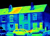 Houses and road,thermogram