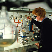Female chemist working in a laboratory