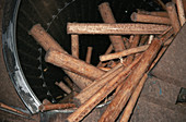 Wood debarking machine