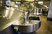 Vats in brewery
