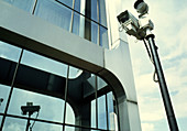 Surveillance camera mounted on a pole
