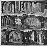 Underground salt mine,19th century