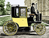 Early electric taxi cab