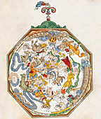 Planisphere with constellations,1540