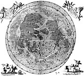 Hevelius's Moon map,1654