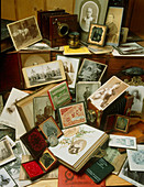 Assortment of historical photographic equipment