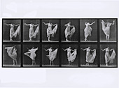 High-speed sequence of a woman doing a pirouette