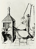 Representation of a furnace in a de Verville book
