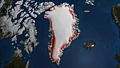 Annual Gradient Melt Greenland 1979-2007