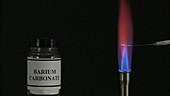 Flame test detecting barium
