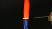 Flame test detecting strontium