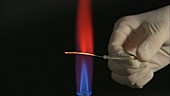 Flame test detecting strontium