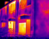 Heat loss from houses, thermography