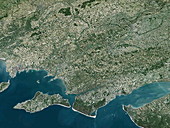 Western French coast, satellite view