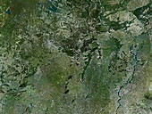 Moscow to Tehran, satellite view