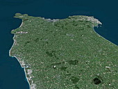 North French coast, satellite view